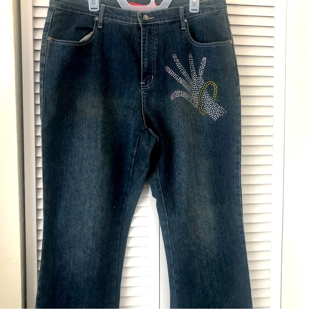 Cosmopolitan Jeans With Embellishments. Size 20 vintage 90s